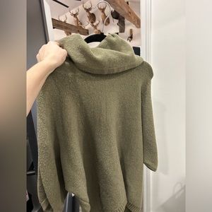 Olive green oversized turtle neck sweater